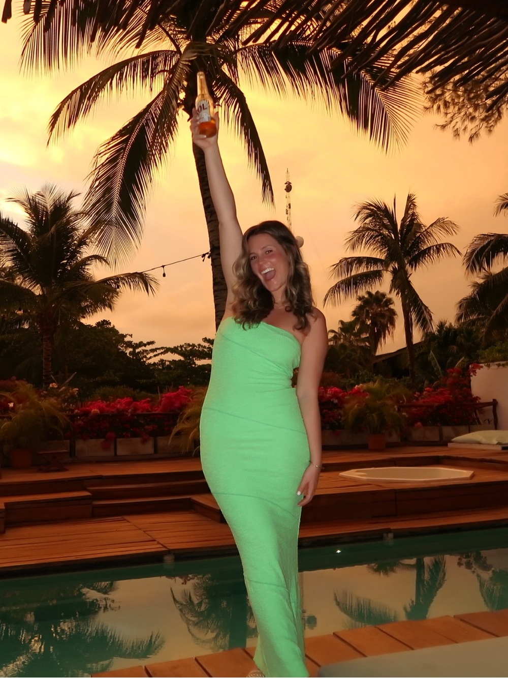Princess Polly Neon Green Strapless Bodycon Maxi Dress